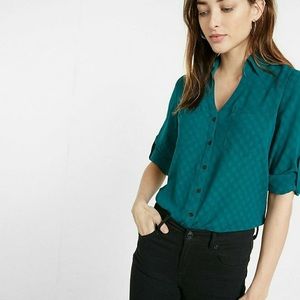EXPRESS Green Circle Portofino Shirt